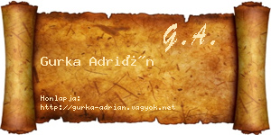 Gurka Adrián névjegykártya